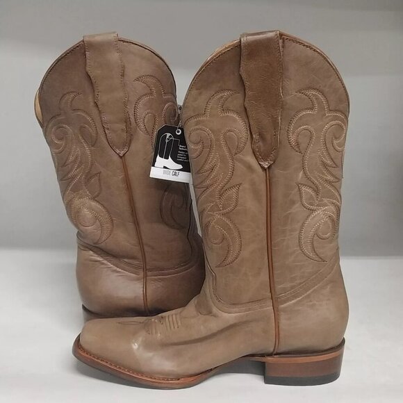 NEW SHYANNE Darby BBW198 Brown Square Toe Mid Calf Western Boots Size 7 M - Picture 5 of 10